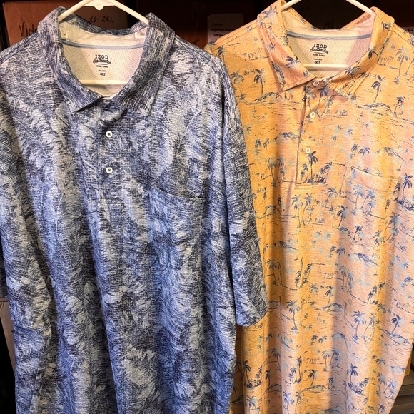 2 great condition mens IZOD Saltwater polos size 4XLT - Picture 1 of 8